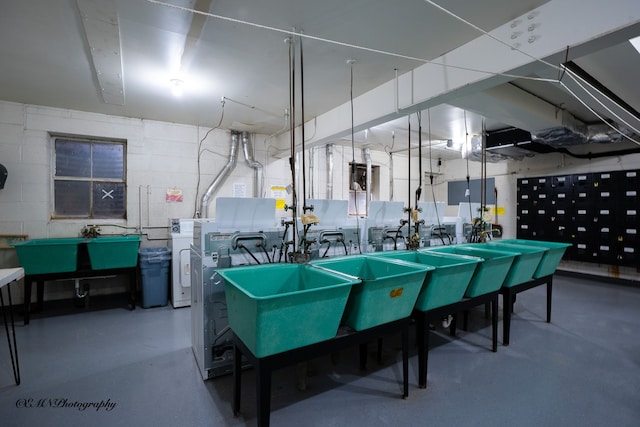 interior space featuring separate washer and dryer