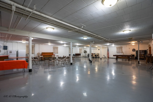 miscellaneous room with ornate columns