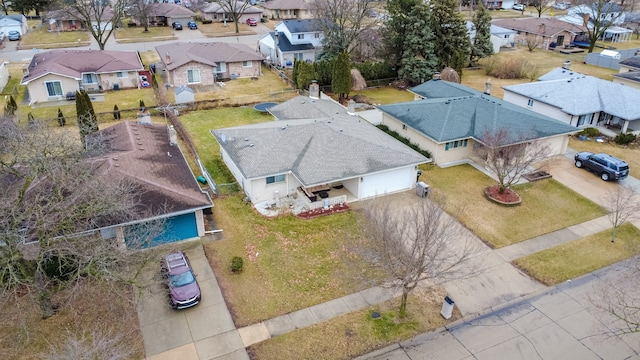 drone / aerial view featuring a residential view