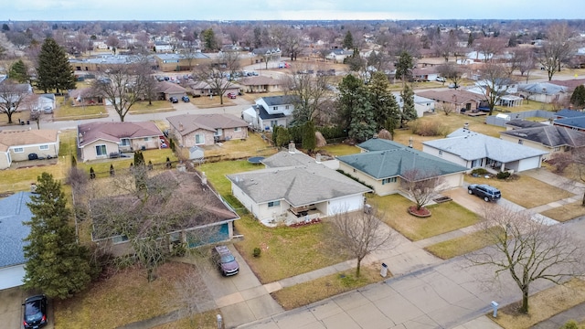 aerial view featuring a residential view