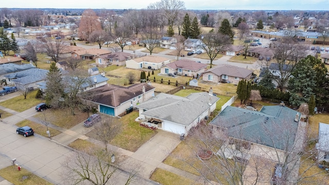 bird's eye view featuring a residential view