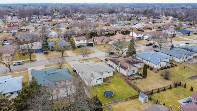 aerial view with a residential view