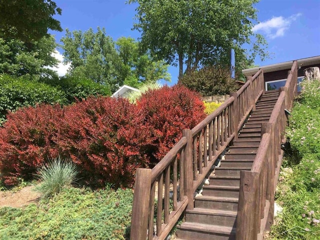 exterior space featuring stairway