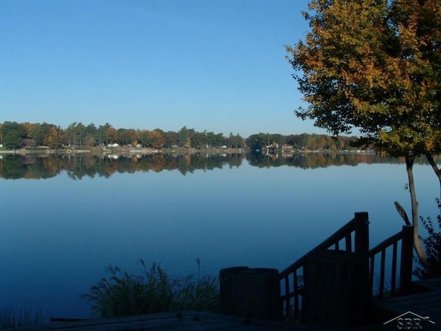 water view with a dock