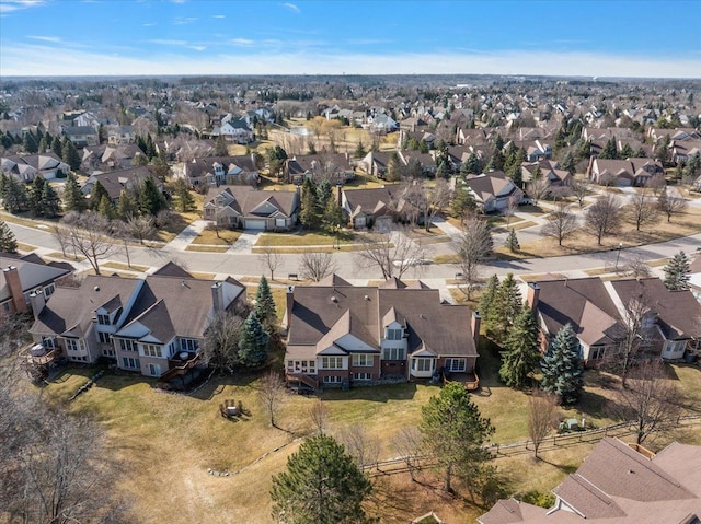 aerial view with a residential view