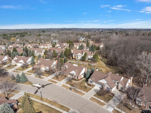 drone / aerial view featuring a residential view