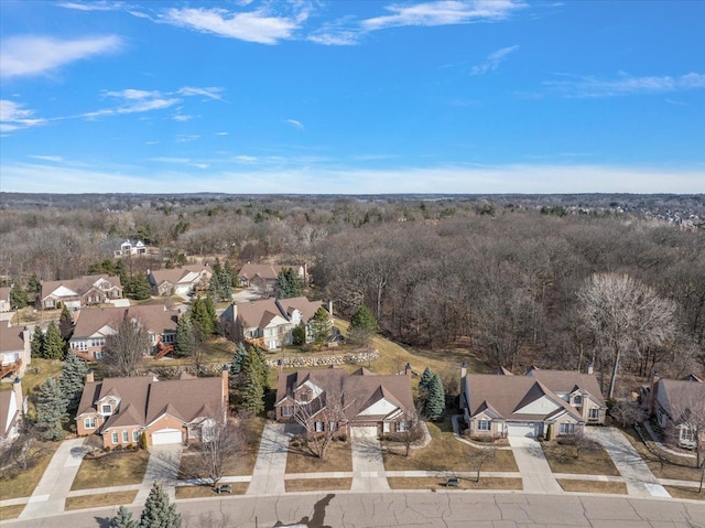 drone / aerial view with a residential view