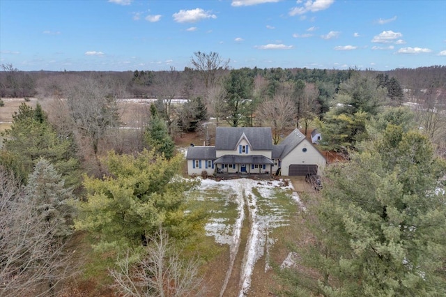 2055 Broker Rd, Lapeer, MI 48446 - drone / aerial view with a forest view