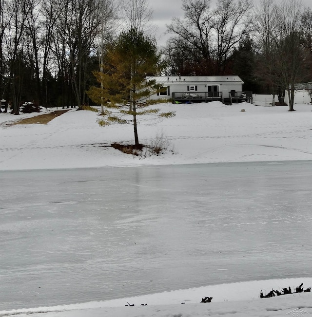 view of snowy yard