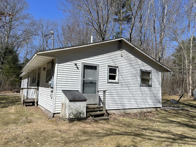 exterior space featuring entry steps