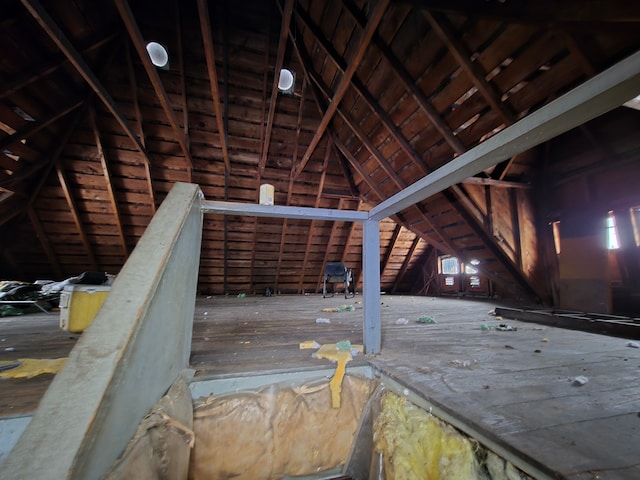 view of attic