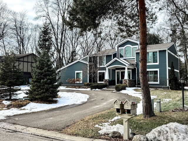 view of front of house featuring driveway