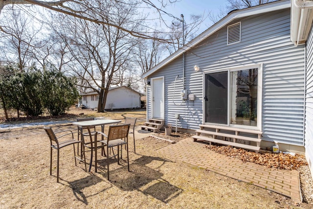 view of yard with entry steps