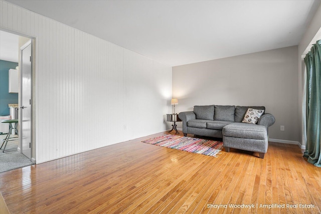 living room featuring hardwood / wood-style flooring