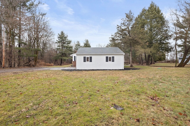 exterior space with a front yard