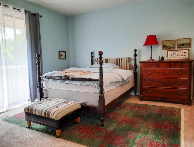 view of carpeted bedroom