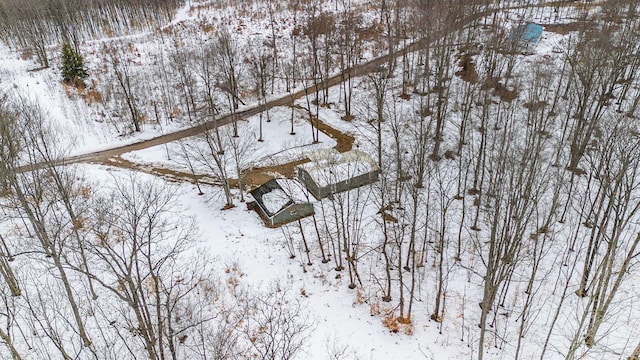 view of snowy aerial view