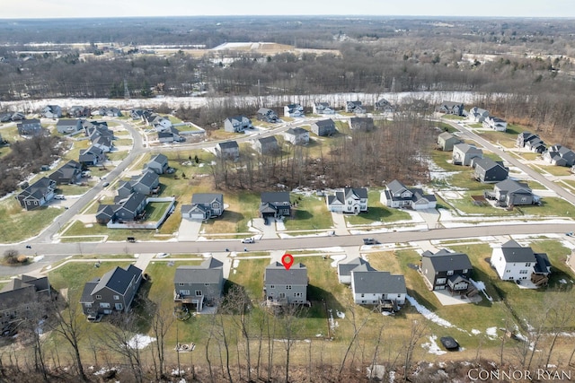 birds eye view of property featuring a residential view