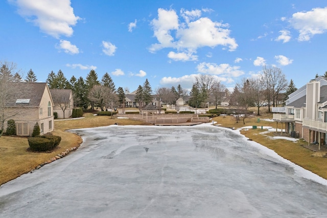 view of road featuring a residential view