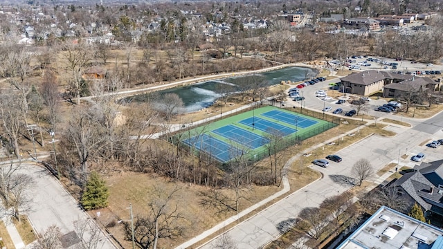 aerial view featuring a residential view