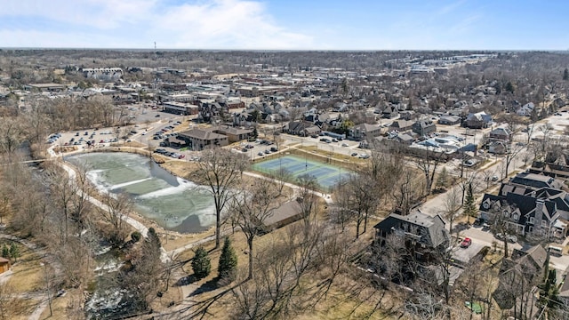 bird's eye view with a residential view