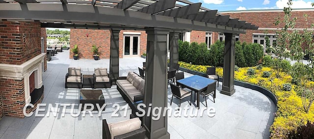 view of patio / terrace with a pergola