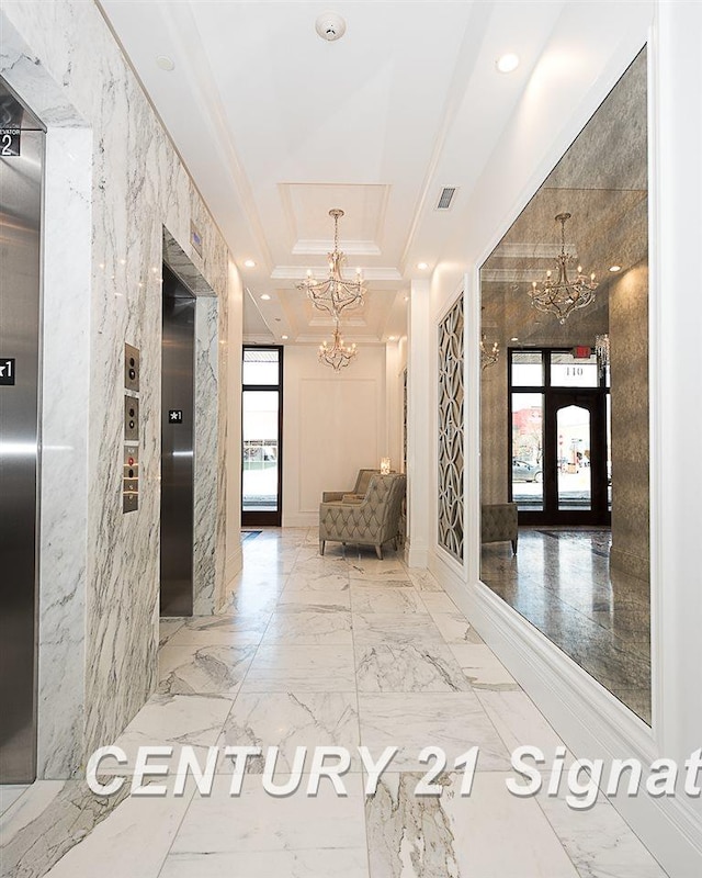 110 E Main St, Midland, MI 48640 - building lobby with ornamental molding