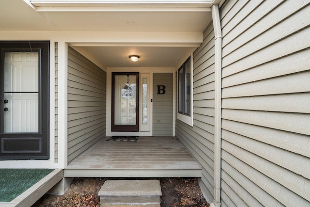 view of doorway to property
