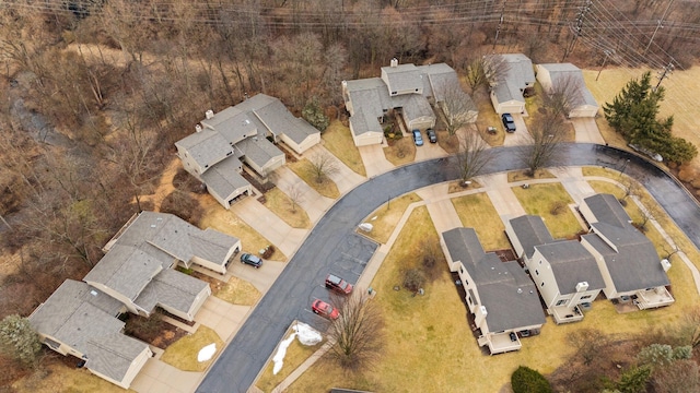 drone / aerial view with a residential view