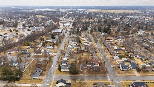 bird's eye view with a residential view