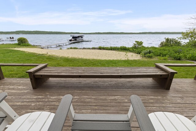 6863 Crystal Dr, Beulah, MI 49617 - dock featuring a water view