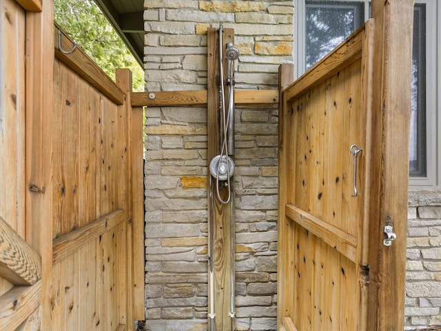 6863 Crystal Dr, Beulah, MI 49617 - exterior view of stone siding