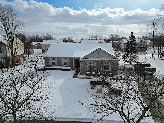 view of front of property with a residential view