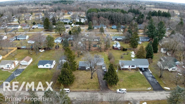 bird's eye view featuring a residential view