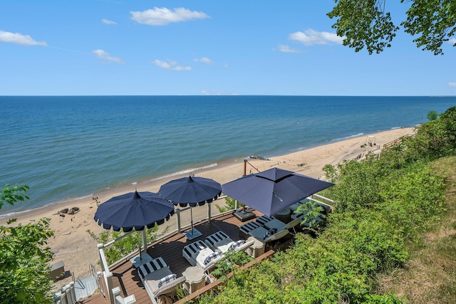 6059 Lakeshore Dr, West Olive, MI 49460 - view of water feature with a view of the beach