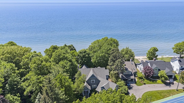 6059 Lakeshore Dr, West Olive, MI 49460 - bird's eye view featuring a water view and a residential view