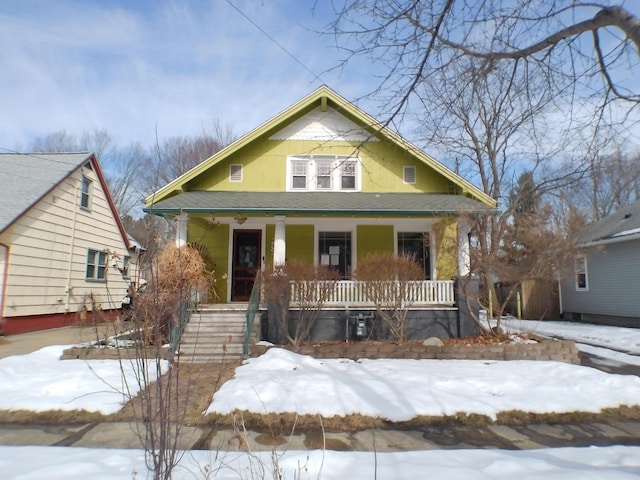 bungalow-style house with a porch