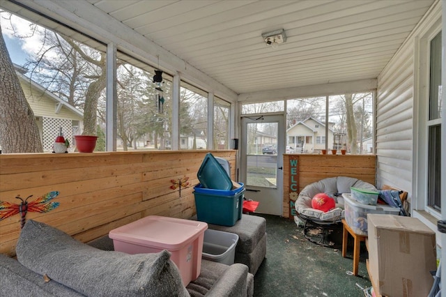 view of sunroom / solarium