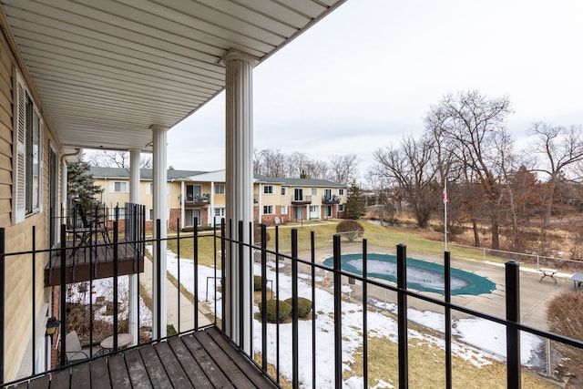 balcony featuring a residential view