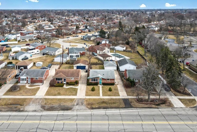 aerial view featuring a residential view