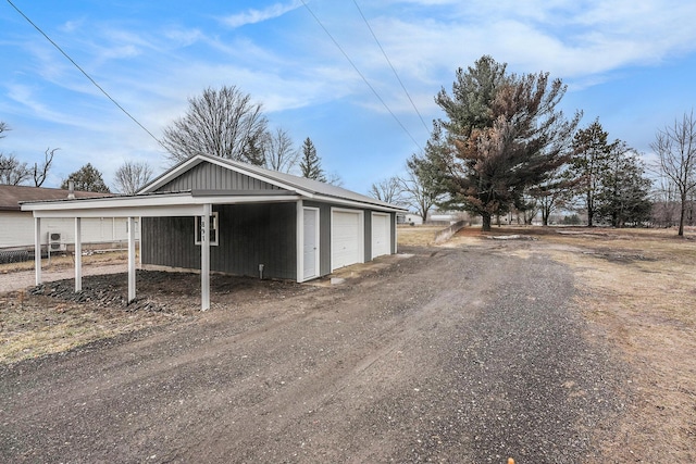 garage featuring a detached garage