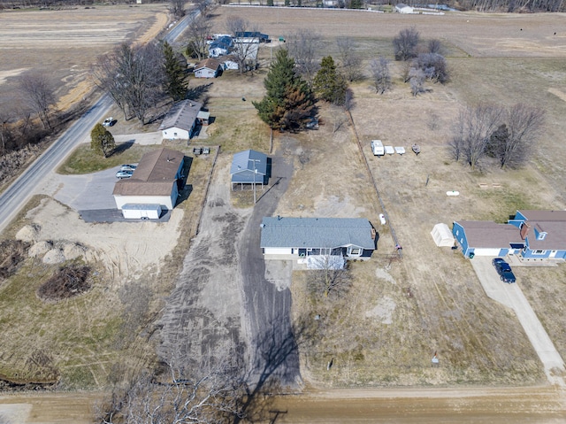 aerial view featuring a rural view