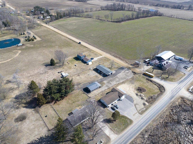 drone / aerial view featuring a rural view