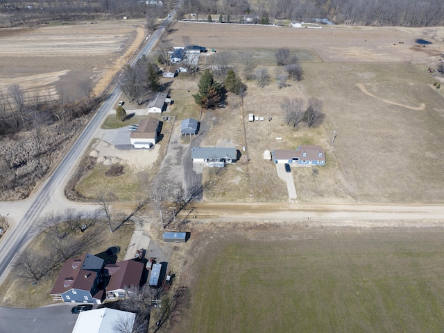 bird's eye view featuring a rural view