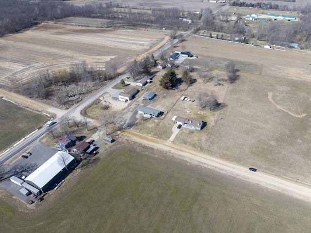 aerial view with a rural view