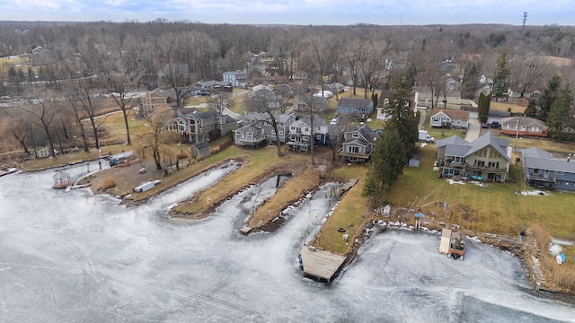 bird's eye view with a residential view