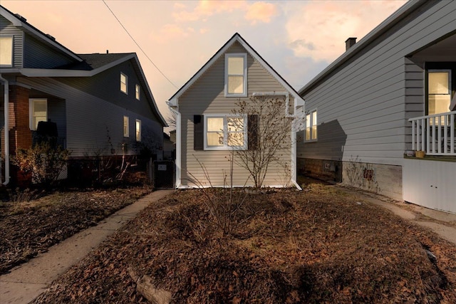 view of property exterior featuring central AC unit