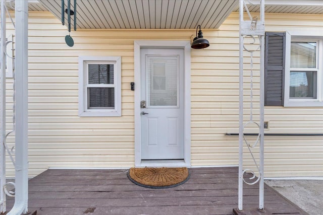 view of doorway to property