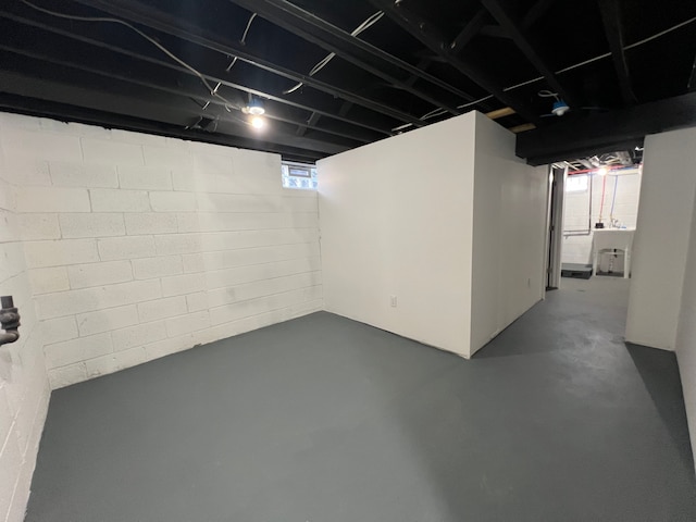 view of below grade area