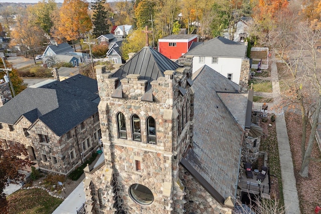 aerial view featuring a residential view